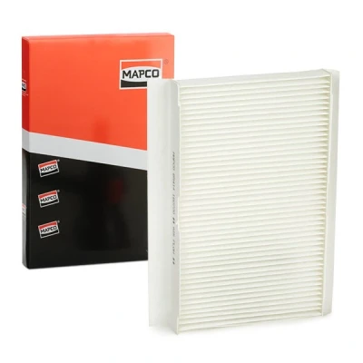 Image of 6447KK Pollen Filter MAPCO 65414 285mm 175mm 36mm Paper CITROËN: C4 II Hatchback, C3 Picasso, DS4 PEUGEOT: 308 I Hatchback