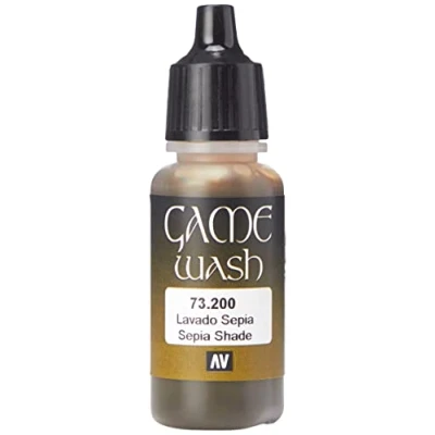 Image of Vallejo Washes 17 ml Acrylic Paint Sepia