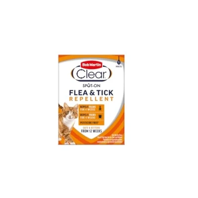 Image of Bob Martin Clear Flea and Tick Spot On for Cats &amp; Kittens From 12 Weeks