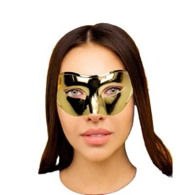 Image of SHATCHI Venetian Masquerade Lace Mask Carnival Eye Masks Halloween Ball Party Prom For Man Ladies Fancy Dress, Gold, One Size