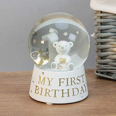 Image of Bambino Resin My 1st Birthday Snow Globe