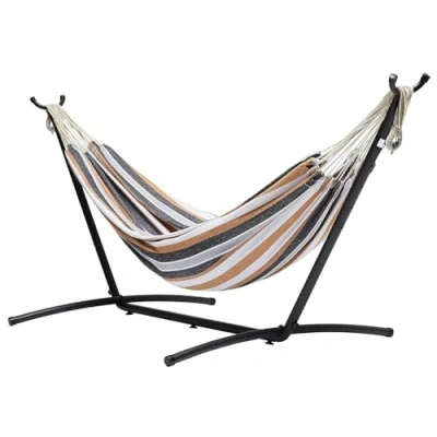Image of Amazon Basics Fabric Hammock With Stand, Multi Color, 117 cm x 300 100