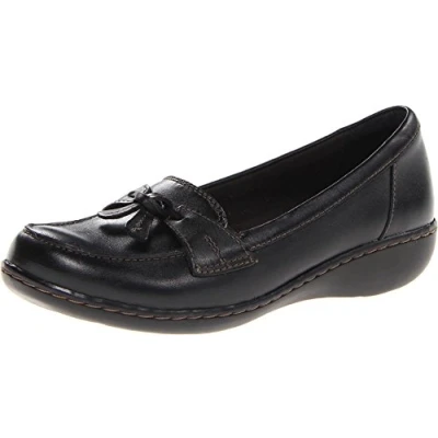 Image of Clarks Women&#039;s 26067331 Ashland Bubble Slip On Loafer, Black, 5 UK