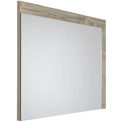 Image of Milano Bexley 700mm x 500mm Wall Hung Bathroom Mirror Light Oak Frame