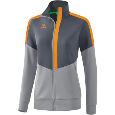 Image of Erima Squad Trainings Jacket Slate Grey/Monument Grey/New Orange, 38