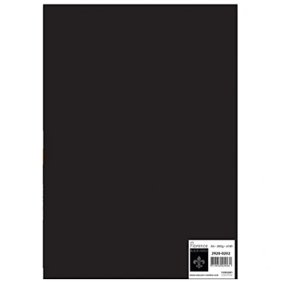Image of Florence Cardstock Smooth Coloured Card Making Supplies A4 Black 100 Sheets Paper for Scrapbooking, and Other Crafts 300 GSM