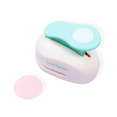 Image of Craftelier 1.5 (3.81 cm) Diameter Circle Punch with Lever Press Suitable for Paper and Cardstock Ideal Craft Scrapbooking Projects Size Approx. 9.5 x 6 7 cm