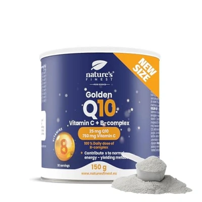Image of Nature&#039;s Finest by Nutrisslim Golden Q10, High Strength Coenzyme Potent Q10 Supplements for Vitality, CQ10 Supplement Formula, Co Energy