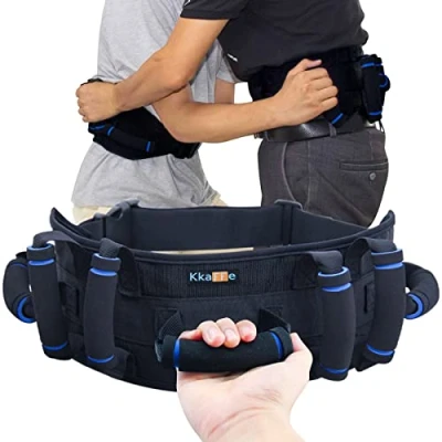 Image of KkaFFe Gate Belt for Elderly with 7 Handles,Gait Belts Transfer Seniors, Adjustable Lift (27 45 inches) Quick Release Gait Belt，Patient Disabled