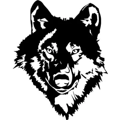 Image of LightningSigns Wolf Head Car,Camper Bike Van Window Stickers Decals