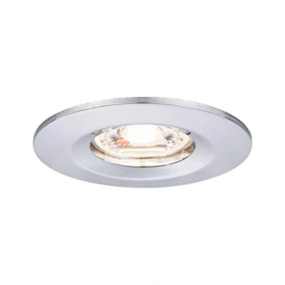 Image of Paulmann 94302 Nova mini LED recessed luminaire coin round rigid incl. 1x4 watt ceiling spotlight chrome lamp aluminium warm white 2700 K