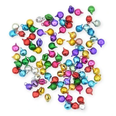 Image of 25 Pack 6mm Brights Mix Jingle Bells Mini Christmas Craft
