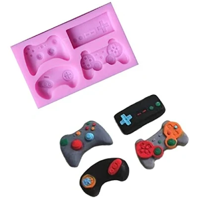 Image of CMJ Joystick Console Games Controller Silicone Mould Fondant Cake Icing Chocolate UK