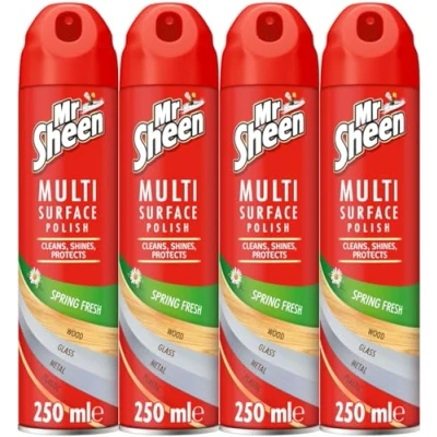 Image of Mr Sheen Multi Surface Polish 250ml (PACK OF 4) (Spring Fresh)