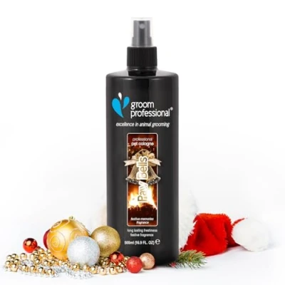 Image of GROOM PROFESSIONAL Paw Bells Dog Cologne Spray Perfume for Smelly Dogs Festive Memories Fragrance Leaves Coat Smelling Great Perfect Use Between Washes, 500ml
