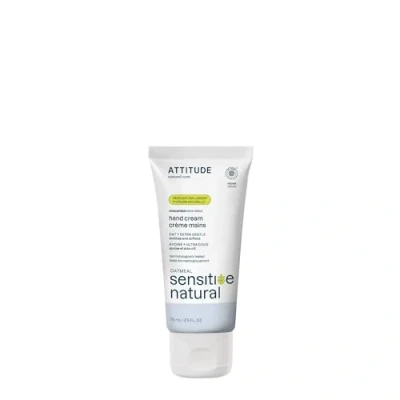 Image of ATTITUDE Hand Cream for Sensitive Skin with Oat, EWG Verified, Dermatologically Tested, Vegan, Unscented, 75 mL