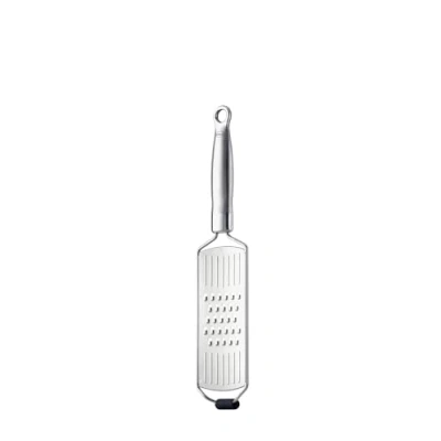 Image of RÖSLE Medium Julienne Grater 18/10 Stainless Steel Kitchen Utensil with Silicone Foot and Protective Cover for Crudity, Cheese, Chocolate or Apple 36.5 cm