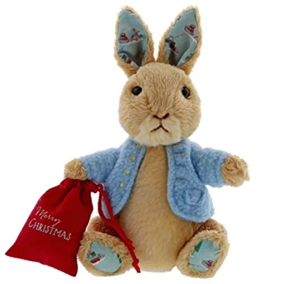 Image of Beatrix Potter Peter Rabbit Christmas Small Soft Toy