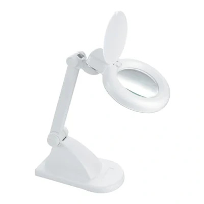 Image of Daylight Company LED Professional Magnifier Table Lamp,White,13.5cm x 21cm 33cm