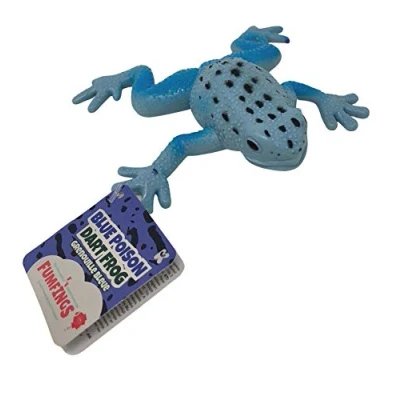 Image of Fumfings Strechy Squishy Beanie Toys BLUE POISON DART FROG Modeled on Nature Original Animal Living, Durable BPA Free, Washable ideal for science, school projects, and Kinetic Education