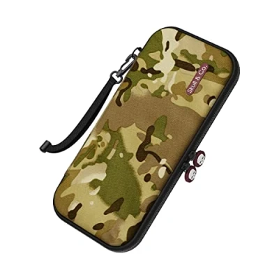 Image of Skull &amp; Co. Every Day Slim Carrying Case for Nintendo Switch OLED and Regular Switch: Portable Hard Shell Protective Travel Multi Camo