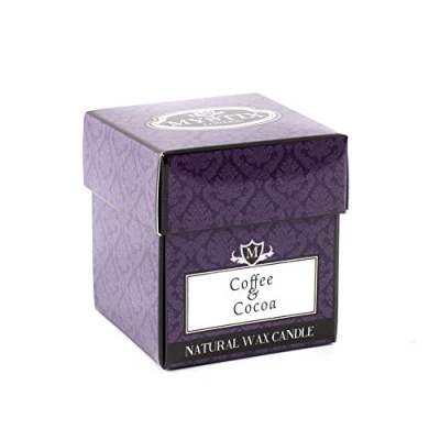 Image of Mystix London Coffee &amp; Cocoa Scented Candle Small 8cl Best Aroma for Home, Kitchen, Living Room and Bathroom Perfect as a Gift Reusable Glass Jar