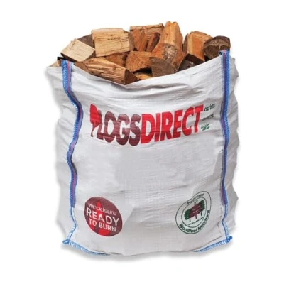 Image of 1 x Bulk Dumpy Bag Kiln Dried Softwood Firewood Logs Ready to Burn &amp; Moisture Content Below 20% Suitable for Firepits Chimenea Stoves Open Fires Wood Burners