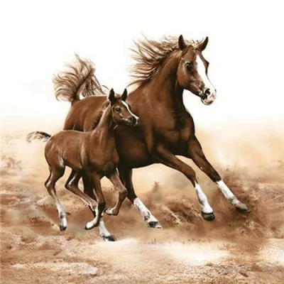 Image of 20 Napkins Horse in Galloping Animals Table Decoration 33 x cm