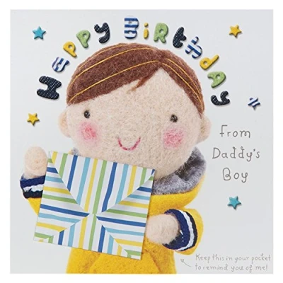 Image of Hallmark Birthday Card For Daddy &#039;From Your Boy&#039; Medium Square
