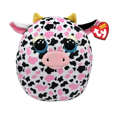Image of TY Milkshake Cow Squish a Boo 10 Inches Squishy Beanies for Kids, Baby Soft Plush Toys Collectible Cuddly Stuffed Teddy
