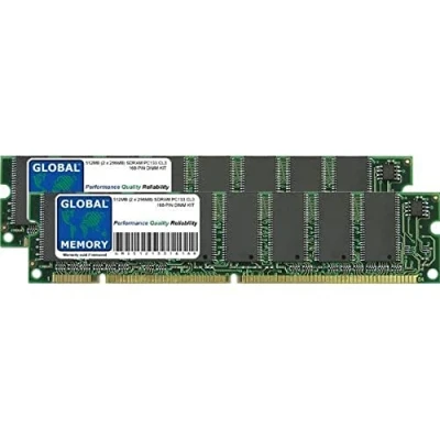 Image of 512MB (2 x 256MB) PC133 133MHz 168 PIN SDRAM DIMM MEMORY RAM KIT COMPATIBLE WITH PC DESKTOPS/MOTHERBOARDS