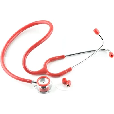 Image of MARLAS Optimum Dual Head Stethoscope Professional Medical Tool for EMTs, Nurses, Doctors, Vets, and Students (Red)