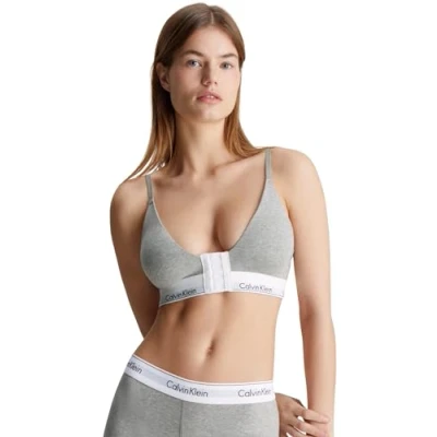Image of Calvin Klein Underwear POST Surgery BRA Triangle bra, Women&#039;s, Size: Small, Grey heather
