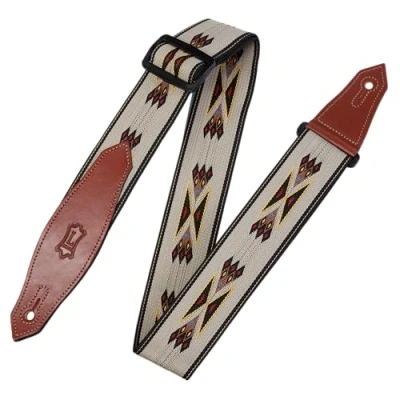 Image of Levy&#039;s MSSN80 Tan 2 inch Polypropylene Jacquard Weave Navajo Guitar Straps