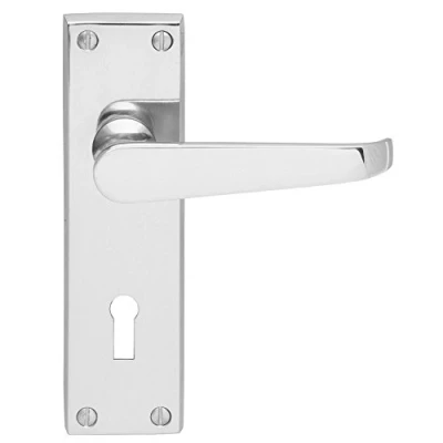 Image of VICTORIAN FLAT LEVER ON BACKPLATE LOCK 57MM C/C (CONTRACT RANGE)