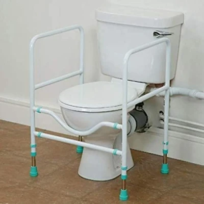 Image of HOMECRAFT Prima Multi Frame, Bathroom Toilet Seat Aid for Limited Mobility, Independent Self Toileting Rails with Safety Handles Elderly, Handicapped, or Disabled