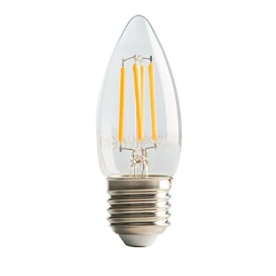 Image of Luceco lcd27 W4 F47 le Plastic Filament Flame LED Light Bulb 4 W E27 White