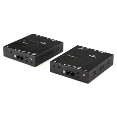 Image of StarTech.com HDMI over IP Extender Kit with Video Wall Support 1080p CAT5e / CAT6 Transmitter and Receiver (ST12MHDLAN2K)