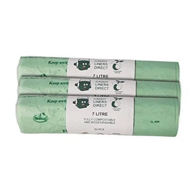 Image of 7 Litre x 156 BioBag Compostable Biodegradable Kitchen Food Waste Caddy Bin Liner Bags EN13432 (7L 150)