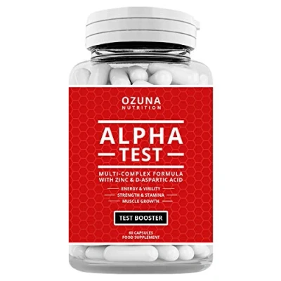 Image of Ozuna Alpha Test Testosterone Supplements for Men Booster with D Aspartic Acid, Zinc, Tribulus Terrestris, Maca Improve Recovery, Energy Levels &amp; Muscle Function 60 Capsules
