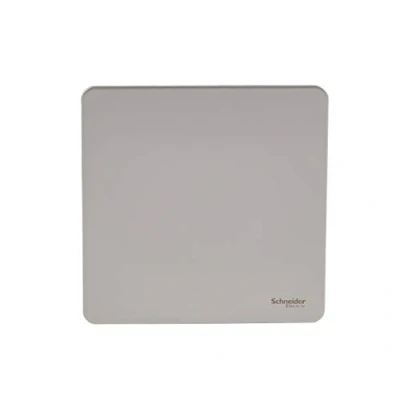 Image of Schneider Electric Ultimate Screwless Flat Plate Single Blanking Plate, GU8410PN, Pearl Nickel