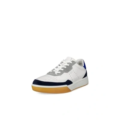 Image of ECCO Street Court Trainers, Men&#039;s, Size: 6.5, Marine/white/virtual Leather and textile