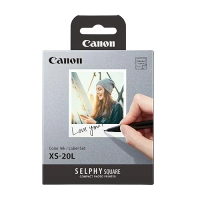 Image of Canon XS 20L Genuine Ink + Paper Set, for SELPHY SQUARE QX10 20 Prints