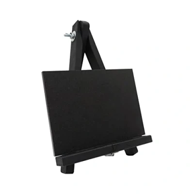 Image of EUROPEL Chalkboard Desktop A5 Portrait, Pine Wood Base with Matt Black Finish, Double Sided, for Water Based Marker, Restaurant, Hotel, Conference, Festivals, Food Truck, Counter