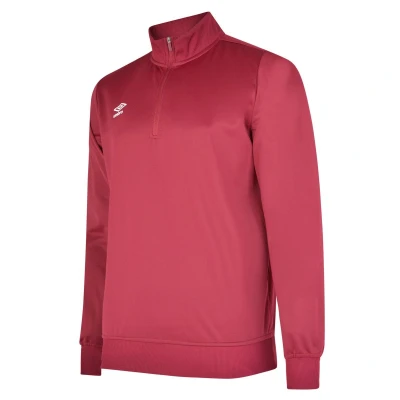 Image of Umbro Mens Club Essential Half Zip Sweatshirt (New Claret) Multicolour Size X Large