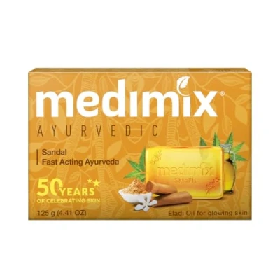 Image of Pack of 3 Medimix Ayurvedic Sandal Bathing Bar with Eladi Oil 125 gram