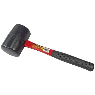 Image of Rubber Mallet Fibre Glass Handle Large Fibrebglass Shaft Hammer With Grip 32oz