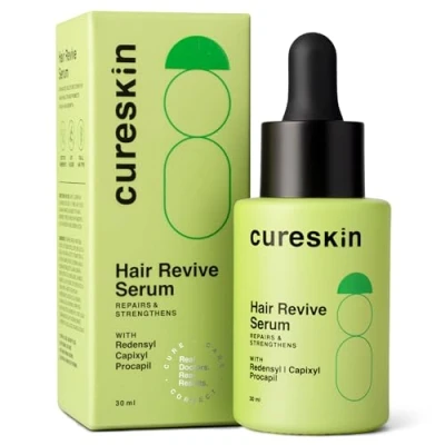 Image of Cureskin Hair Revive Serum for Women and Men Growth Restore Density &amp; Strength with Redensyl, Capixyl Procapil, 30 ml (Pack of 1)