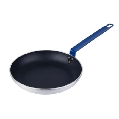 Image of Hygiplas Aluminium Non stick Teflon Frying Pan with Blue Handle 28cm