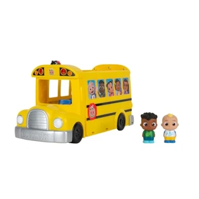 Image of CoComelon Transforming School Time Bus Lights and Sounds 3 Favourite Songs 6 Areas of Play Removable JJ Cody Figures Toys for Kids Preschoolers
